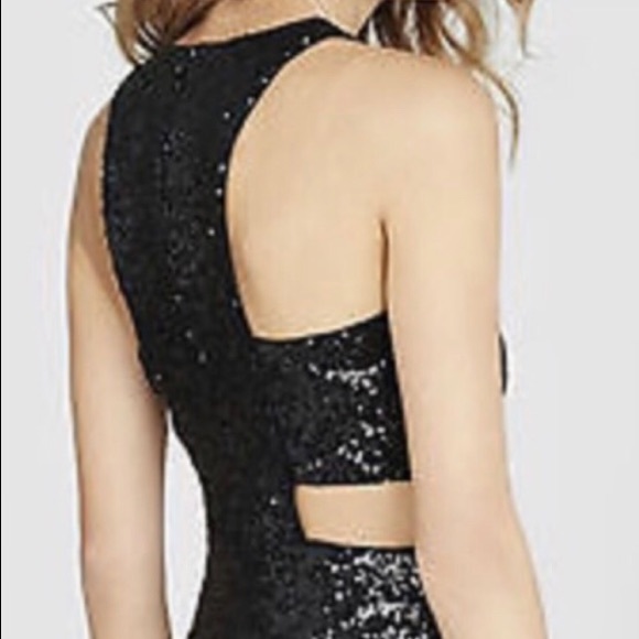 EXPRESS Sequence black dress - Picture 2 of 4